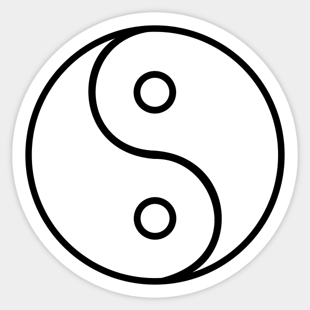 Imbalanced Yin-Yang Symbol Sticker by langstal